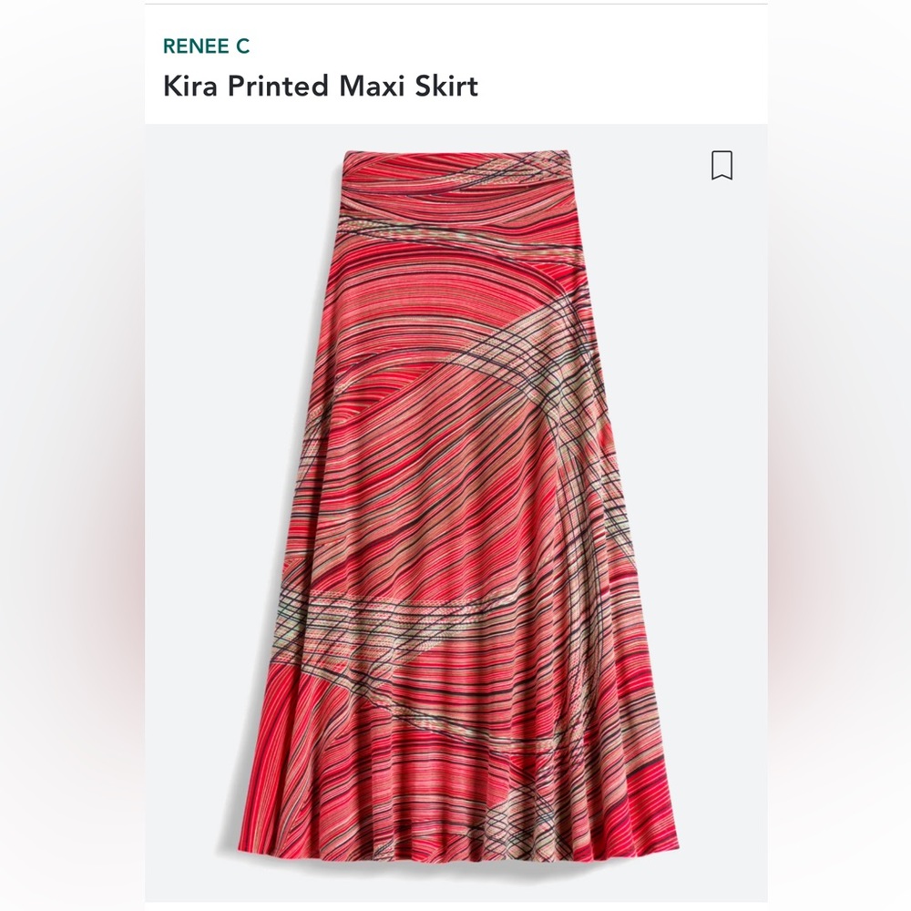 Renee C Kira Printed Maxi Skirt